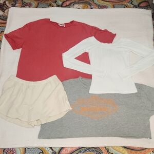 Urban Outfitters Lot of 4 flaw items: sz S Out From Under, BDG, shorts, tees
